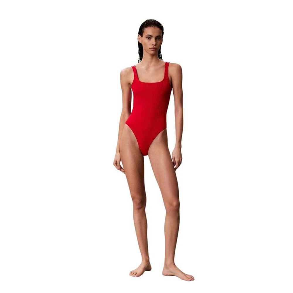 Calvin Klein Jeans Red Polyamide One-Piece Women's Swimsuit